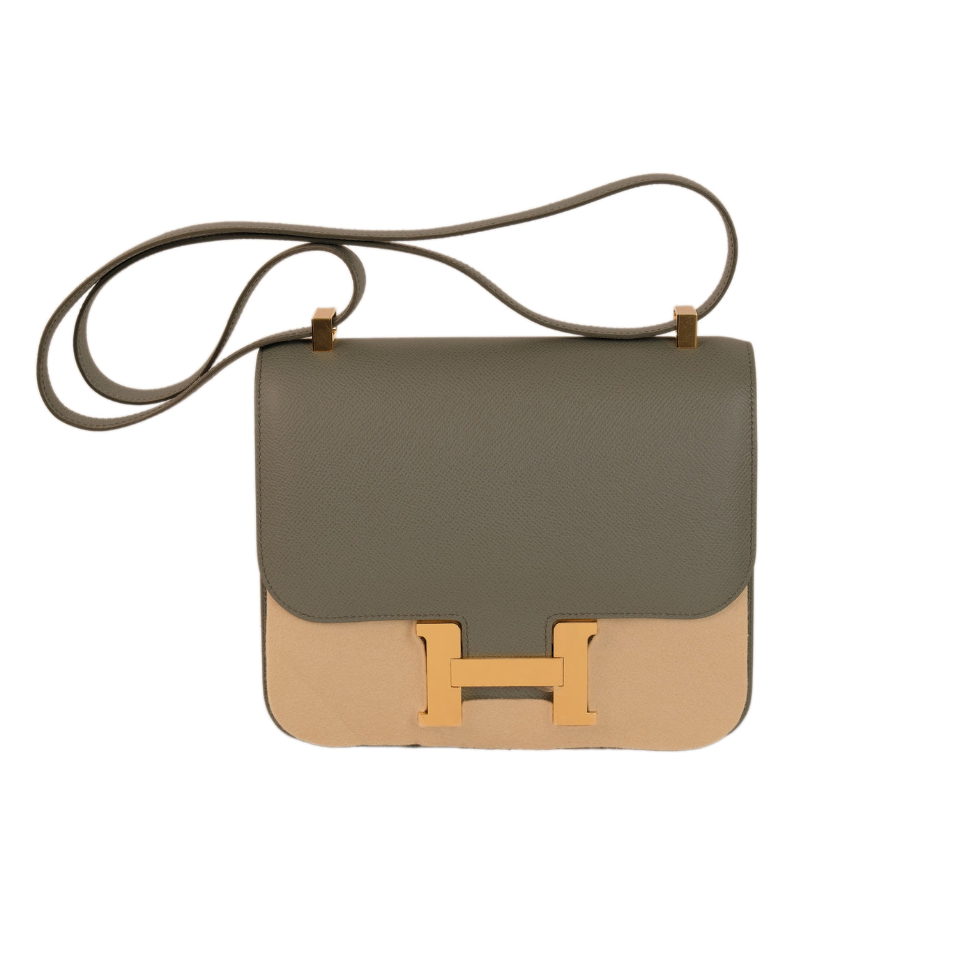 Hermes Constance 24 Vert de Gris Epsom with Gold Hardware