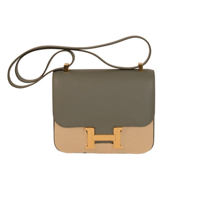 Hermes Constance 24 Vert de Gris Epsom with Gold Hardware