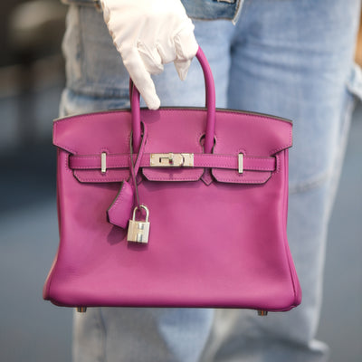 Hermes Birkin 25 Anemone Swift with Palladium Hardware