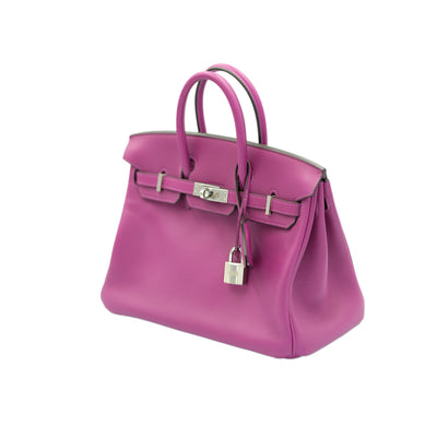 Hermes Birkin 25 Anemone Swift with Palladium Hardware