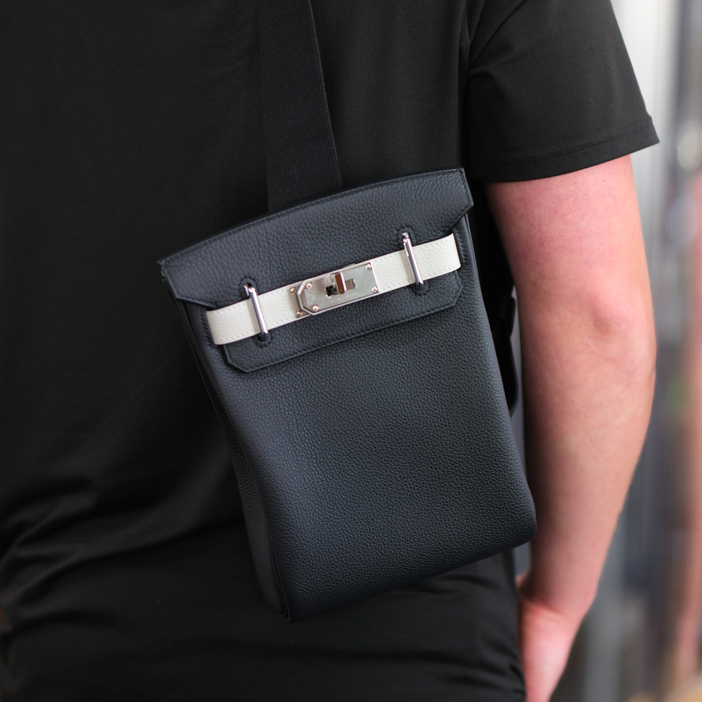 Hermes Hac A Dos PM HSS Black Veau Togo with Palladium Hardware