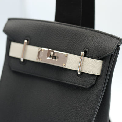 Hermes Hac A Dos PM HSS Black Veau Togo with Palladium Hardware