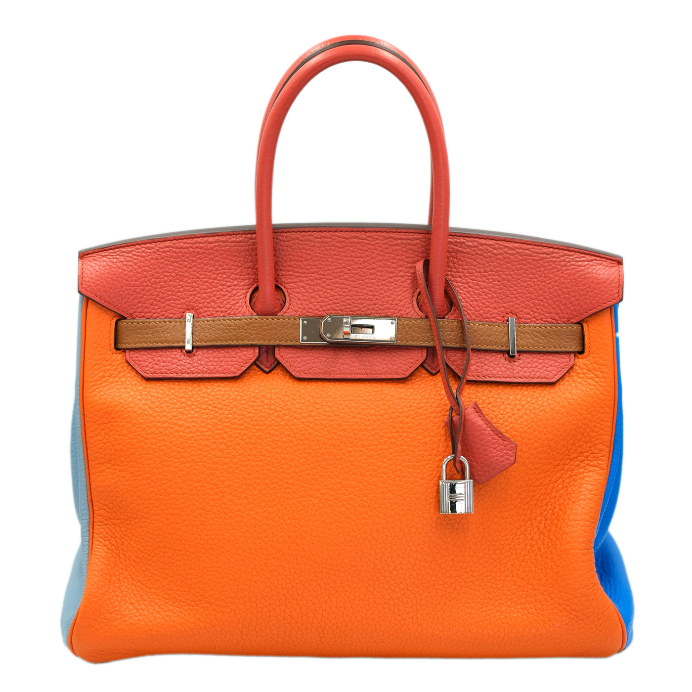 Hermes Birkin 35 Arlequin Multicolor Clemence with Palladium Hardware