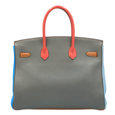Hermes Birkin 35 Arlequin Multicolor Clemence with Palladium Hardware