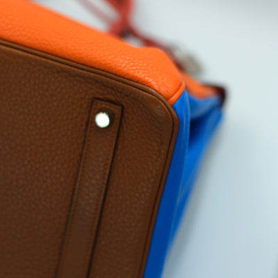 Hermes Birkin 35 Arlequin Multicolor Clemence with Palladium Hardware