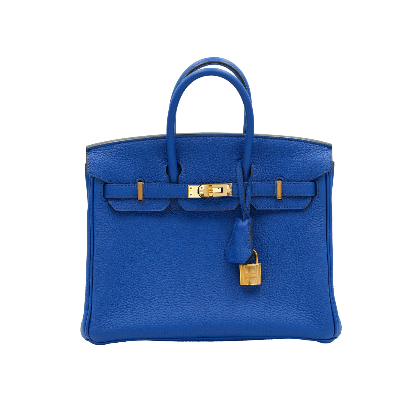 Hermes Birkin 25 Bleu Royal Clemence with Gold Hardware