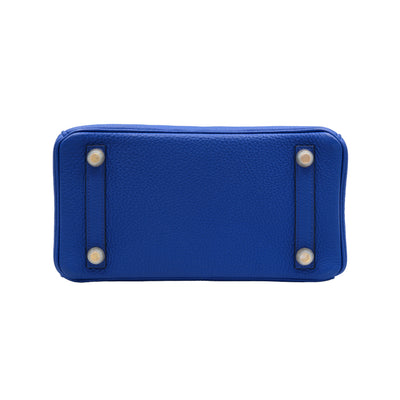 Hermes Birkin 25 Bleu Royal Clemence with Gold Hardware