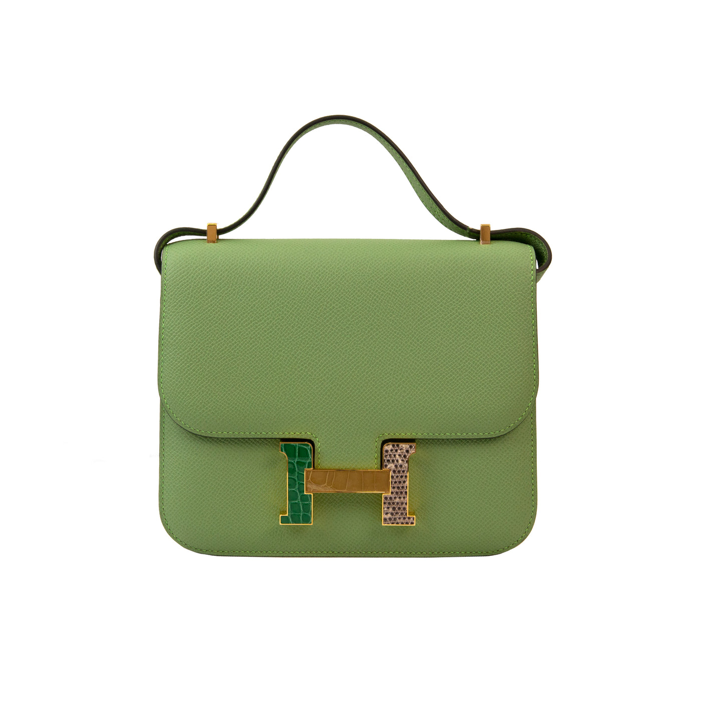 Hermes Constance 18 Vert Criquet Epsom Marquette Hardware