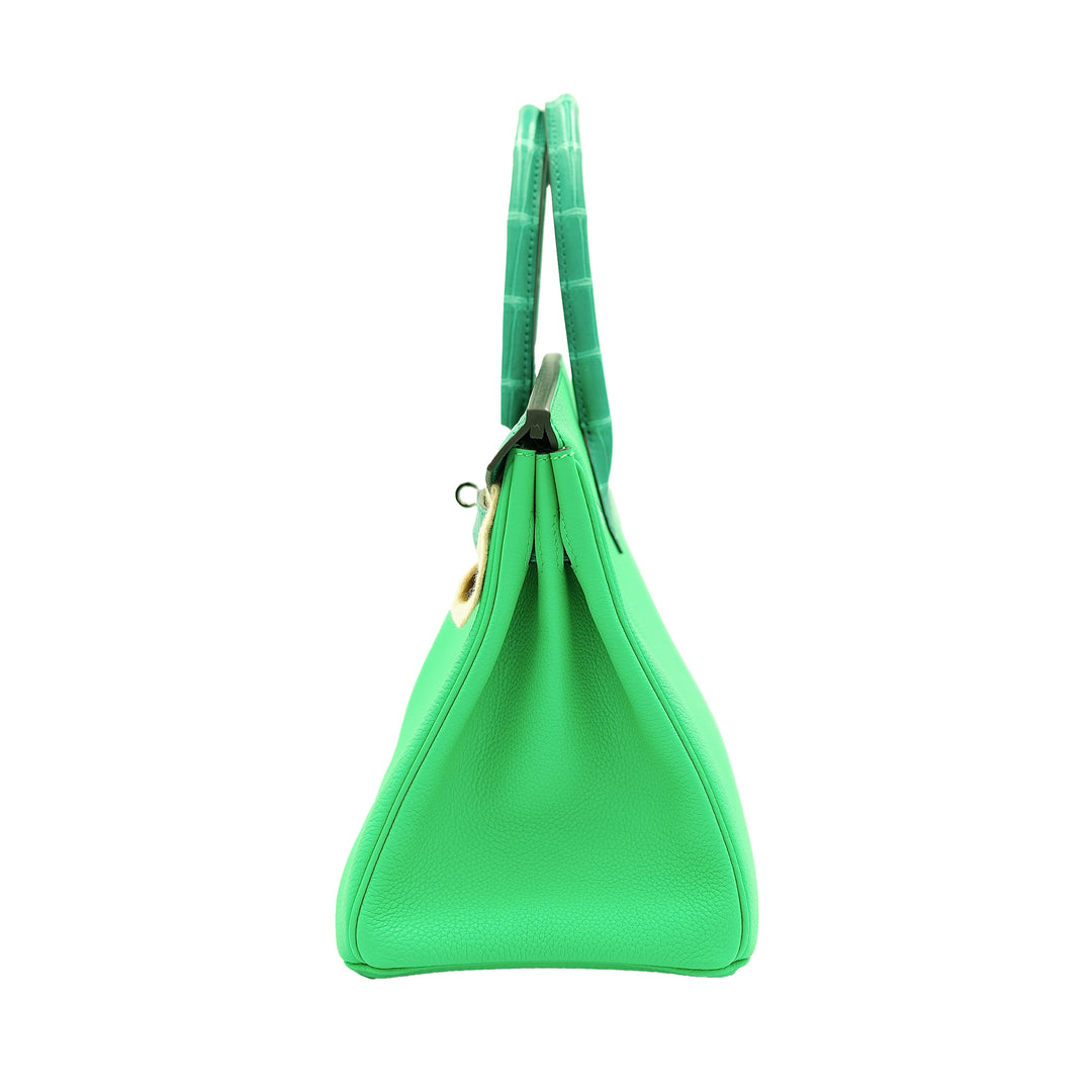 Hermes 2024 Birkin 30 Touch Vert Jade Nilo Crocodile and Vert