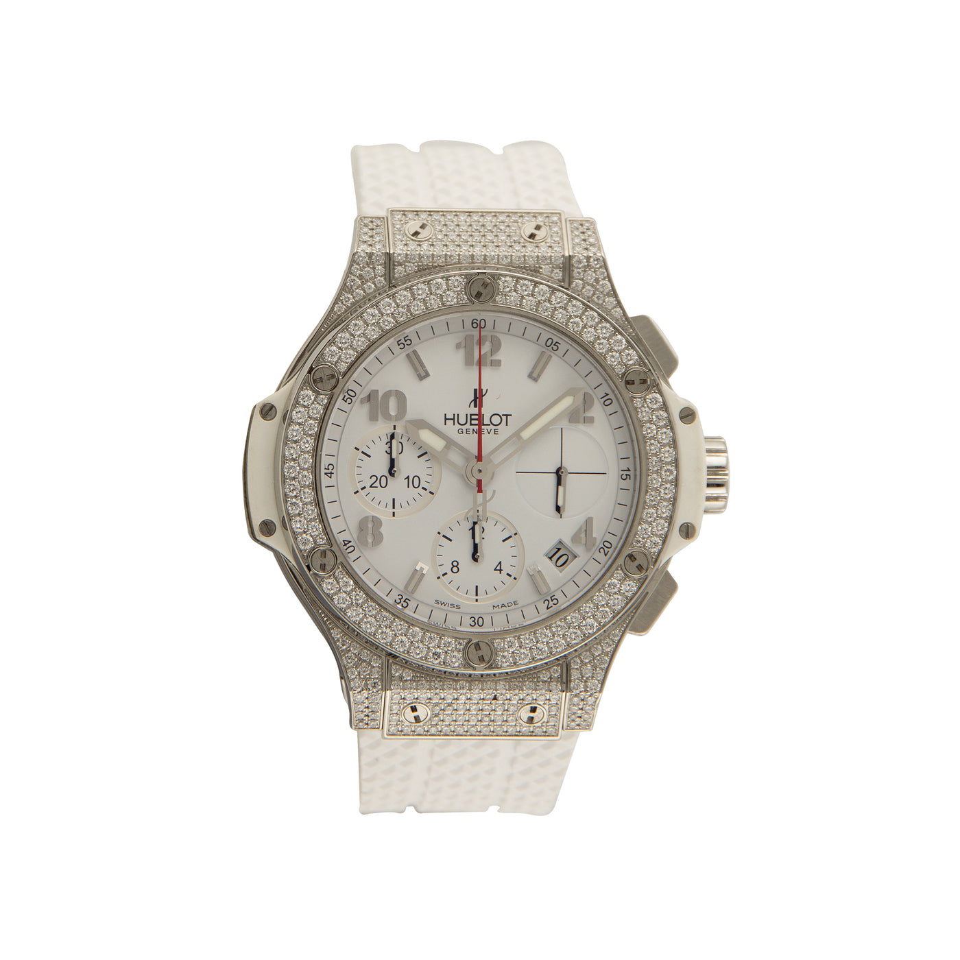 Hublot Big Bang Chronograph Steel White Pave 41mm