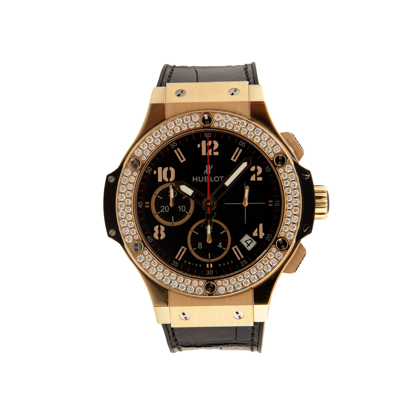 Hublot Big Bang Chronograph Rose Gold Diamond Bezel 41mm