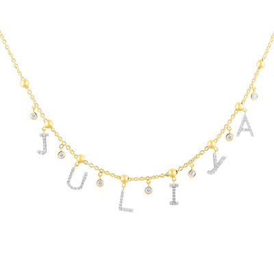 Italian Custom Handmade Name Necklace