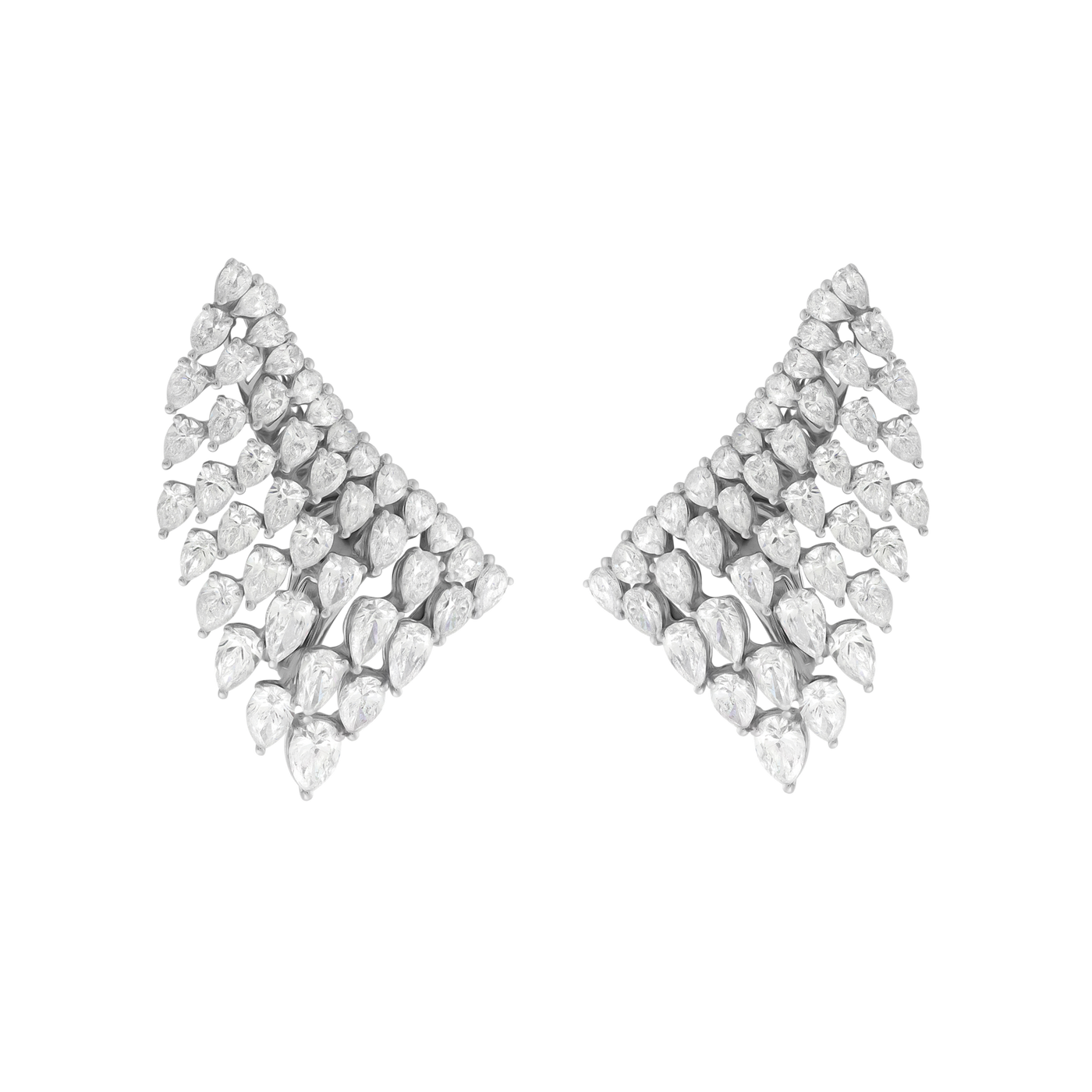 Yessayan 18K White Gold Diamond Wing Cuff Earrings