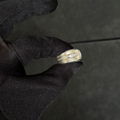 Chrome Hearts Silver & Diamond Dagger Ring — .925 Sterling Silver (1992)