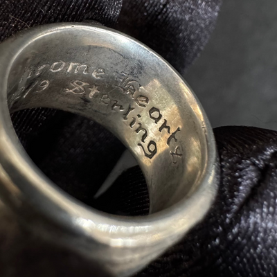 Chrome Hearts Silver & Diamond Dagger Ring — .925 Sterling Silver (1992)