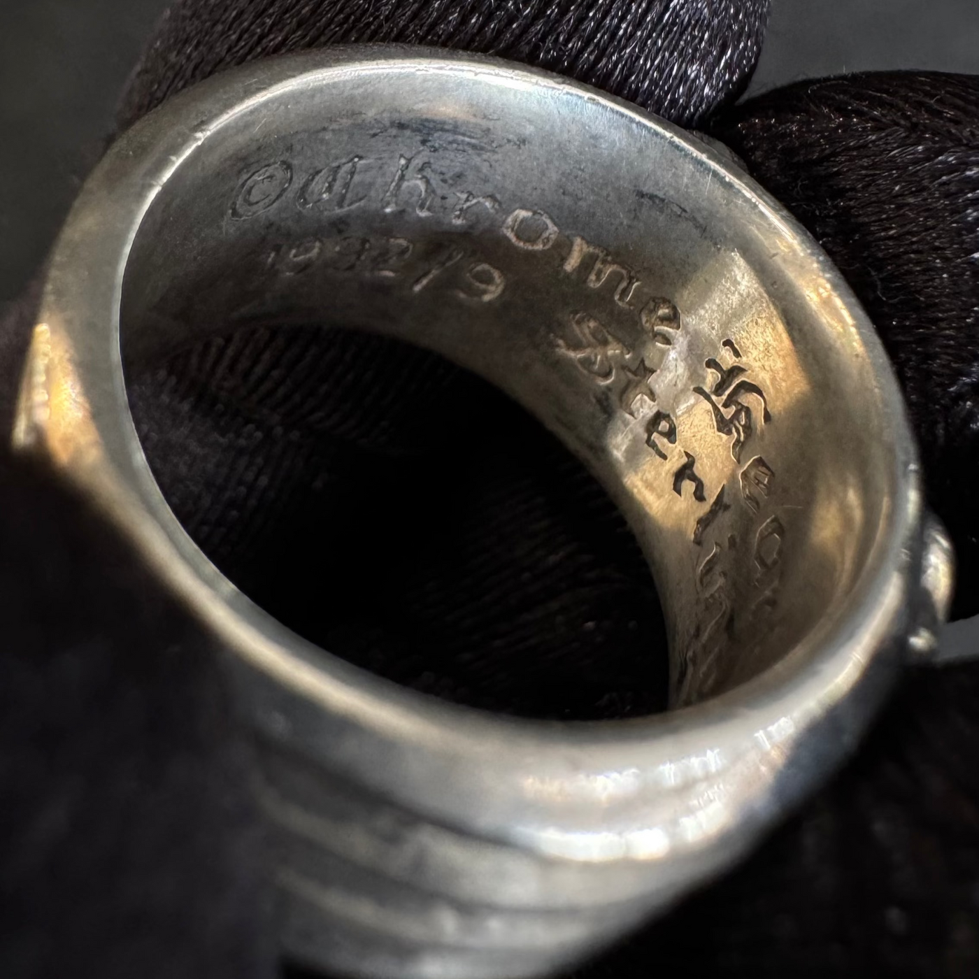 Chrome Hearts Silver & Diamond Dagger Ring — .925 Sterling Silver (1992)