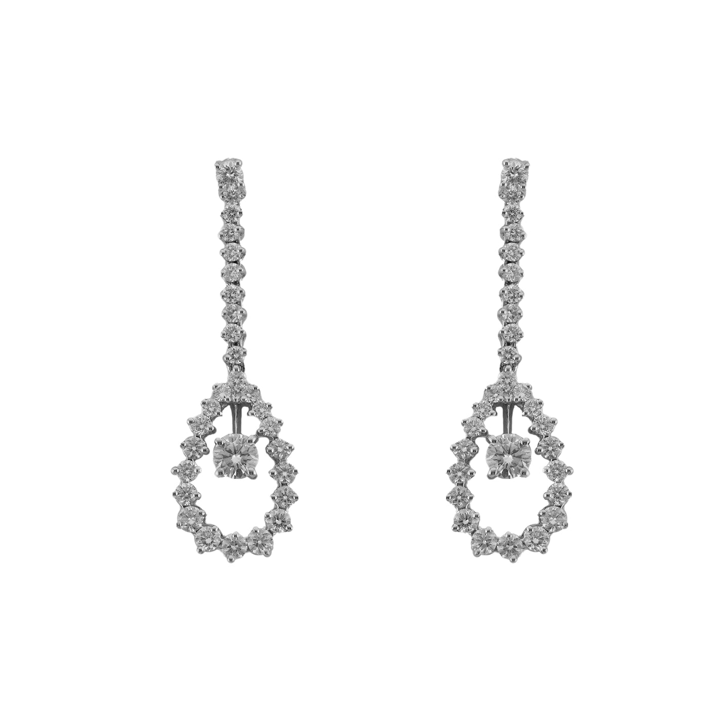 Leo Pizzo 18KT White Gold Diamond Earrings