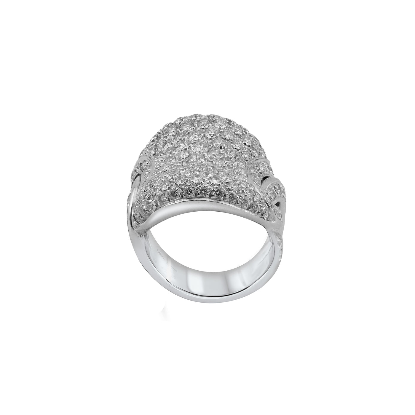 Leo Pizzo 18K White Gold Diamond Pave Ring