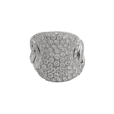 Leo Pizzo 18K White Gold Diamond Pave Ring