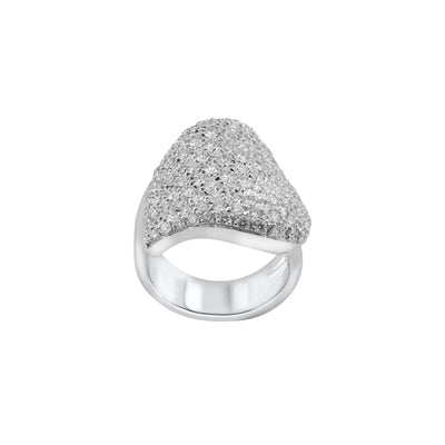 Leo Pizzo 18K White Gold Heart Shaped Diamond Ring