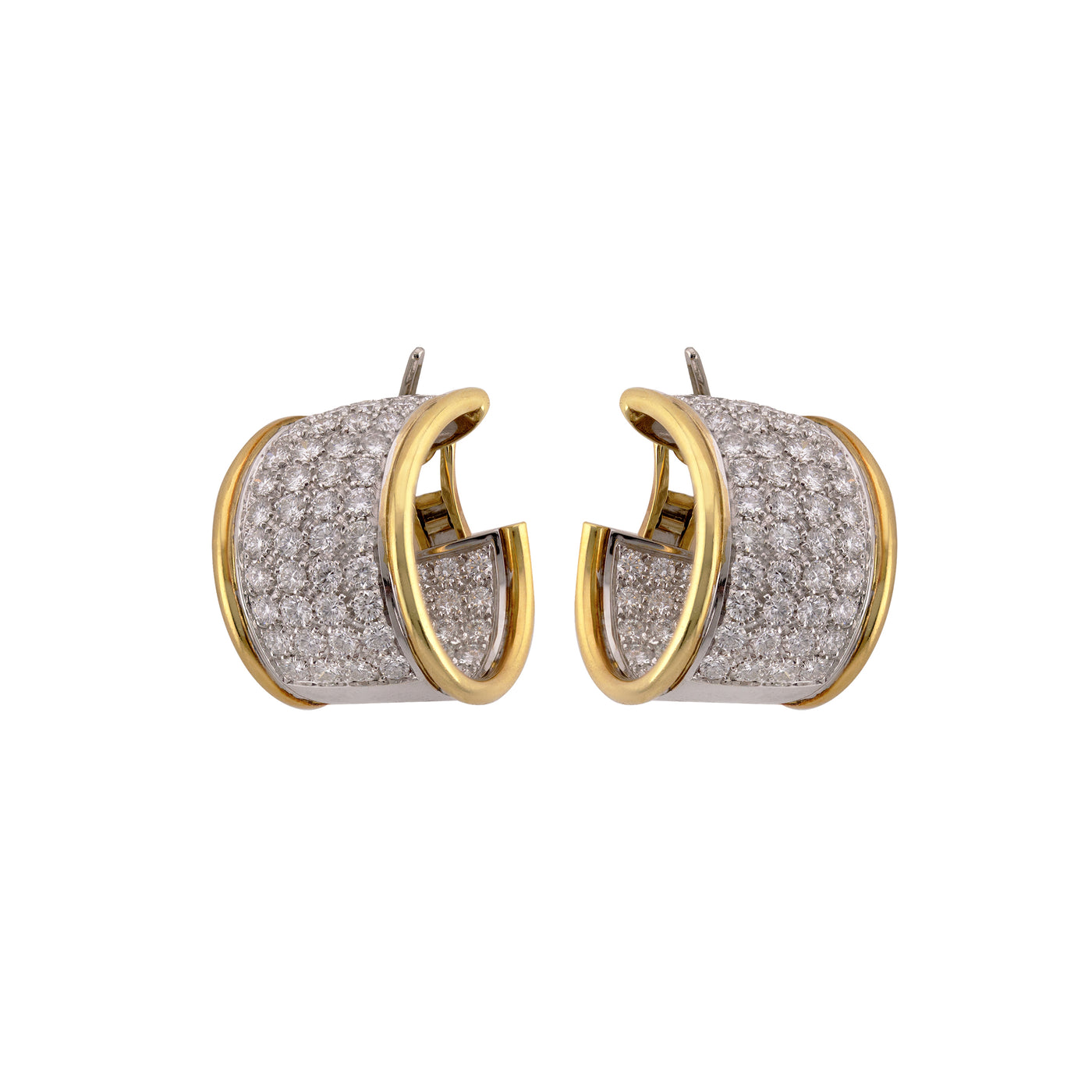 Leo Pizzo 18K White & Yellow Gold Diamond Earrings