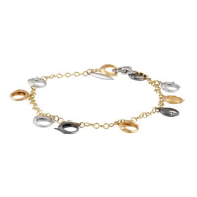 Porrati 18K White & Rose Gold Diamond Bracelet
