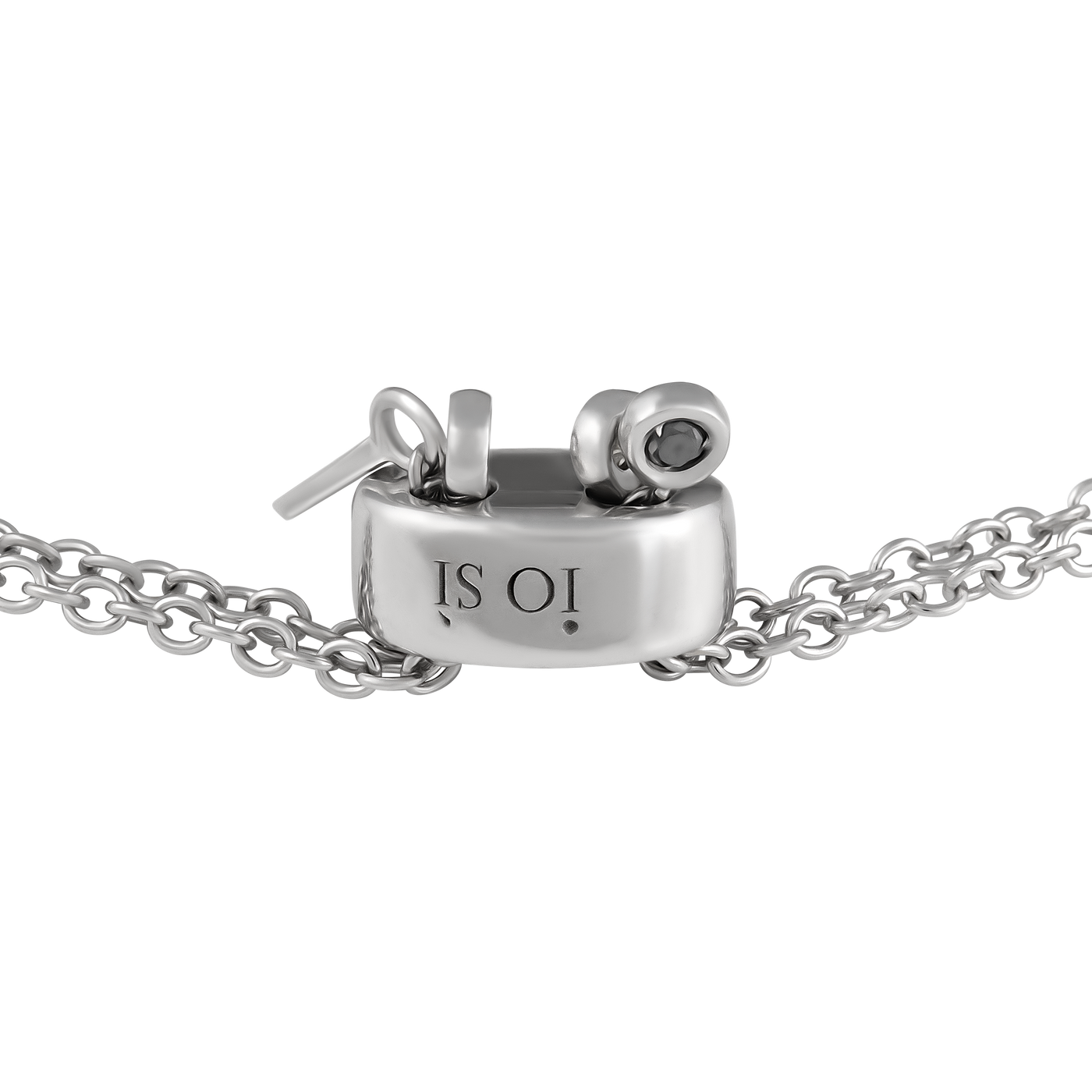 IO SI 18K White Gold Diamond Bracelet