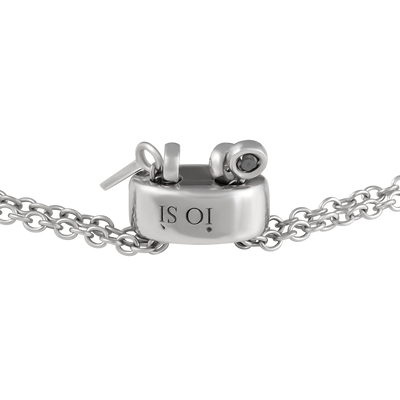 IO SI 18K White Gold Diamond Bracelet