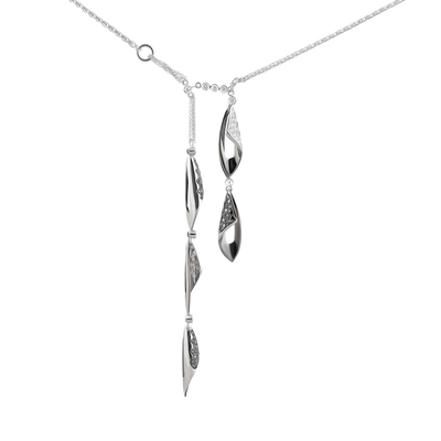 IO SI 18K White Gold 1.72ctw Diamond Necklace