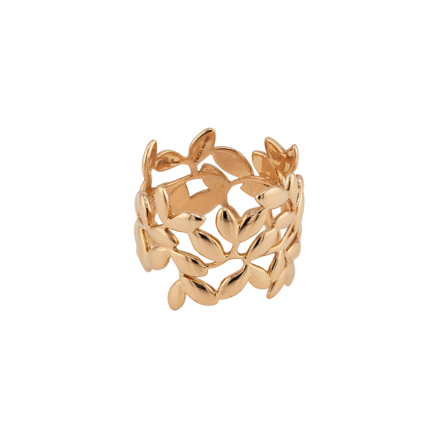 Tiffany & Co. 18K Rose Gold Paloma Olive Leaf Ring