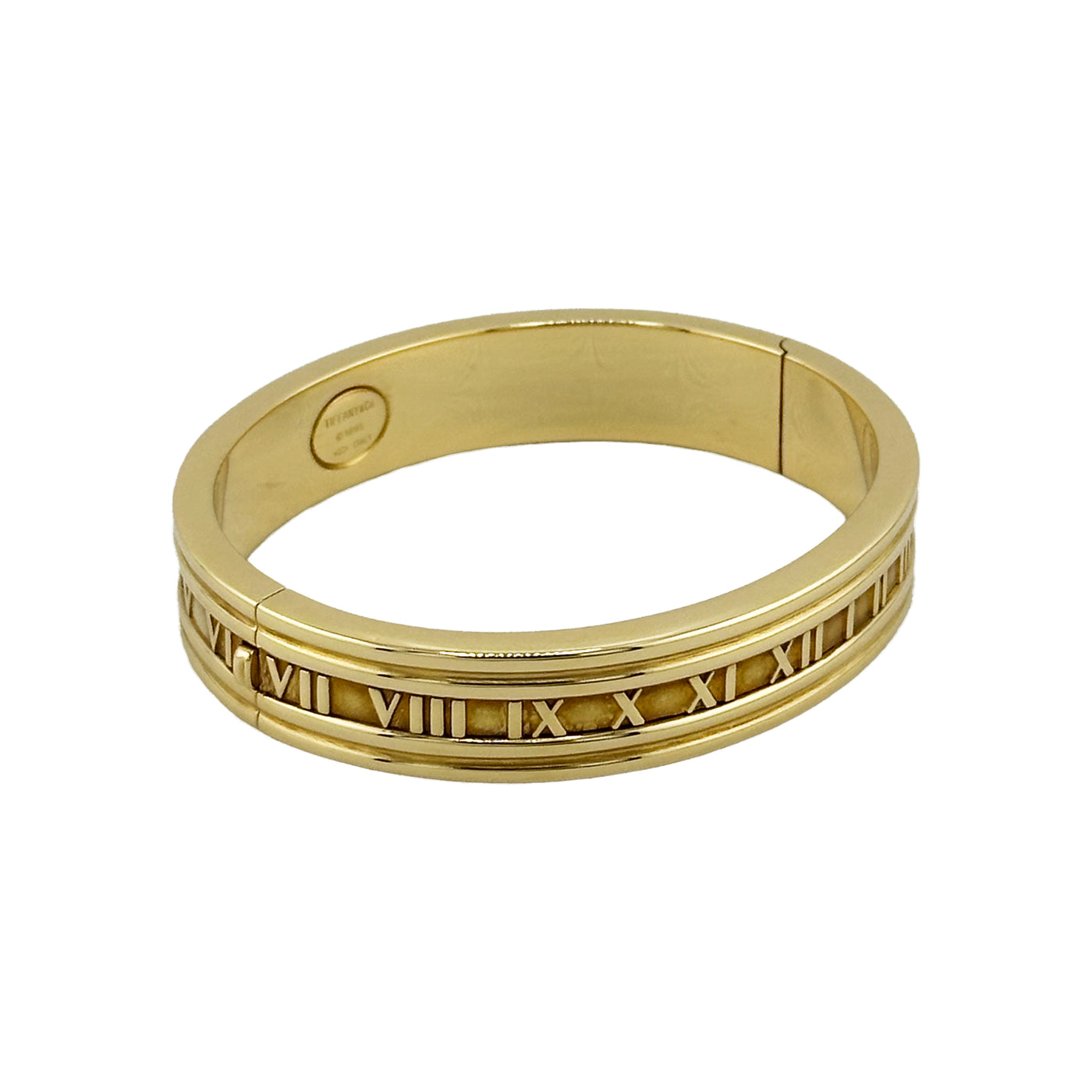 Tiffany 18K Yellow Gold Atlas Closed Bracelet Bangle Vintage