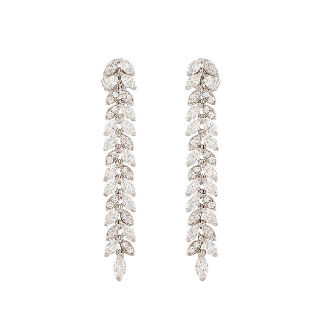 Tiffany Victoria Diamond Vine Drop Earrings in Platinum