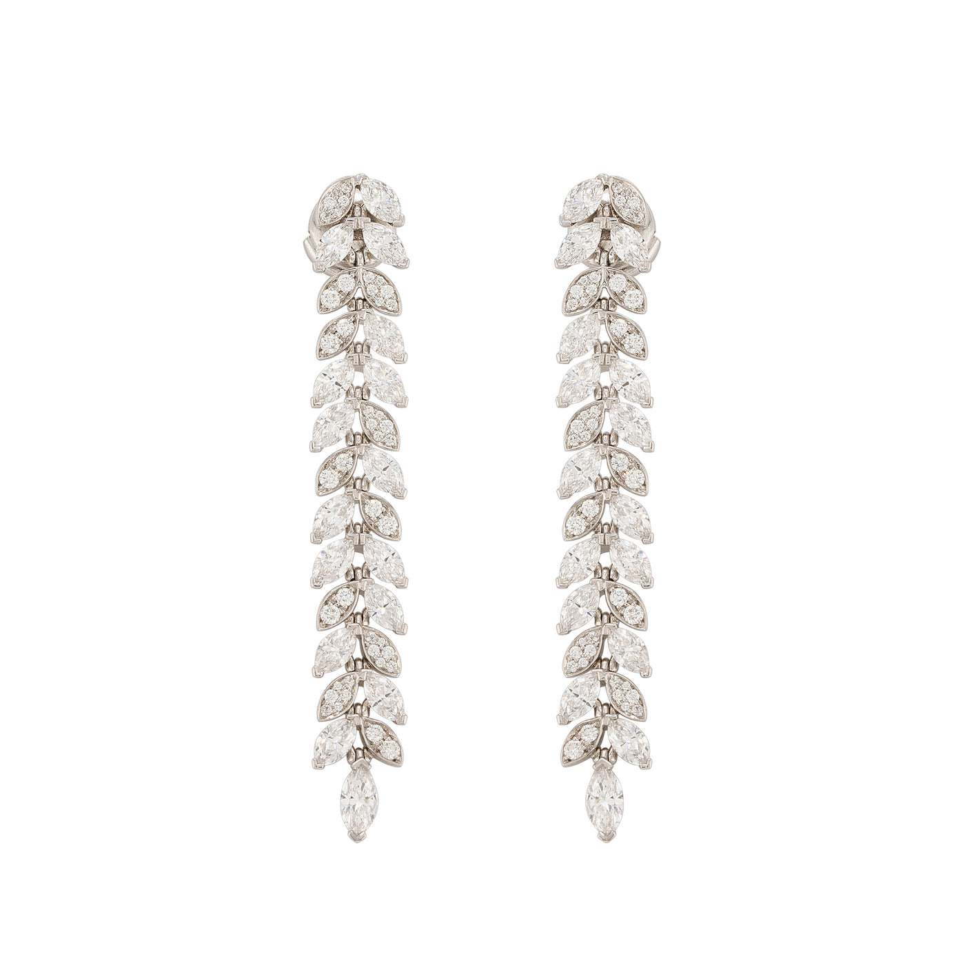 Tiffany Victoria Diamond Vine Drop Earrings in Platinum