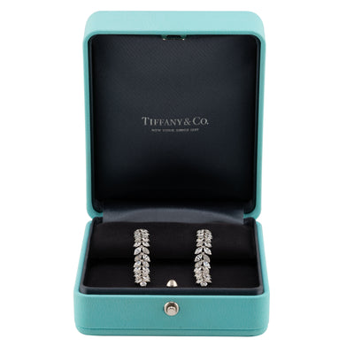 Tiffany Victoria Diamond Vine Drop Earrings in Platinum