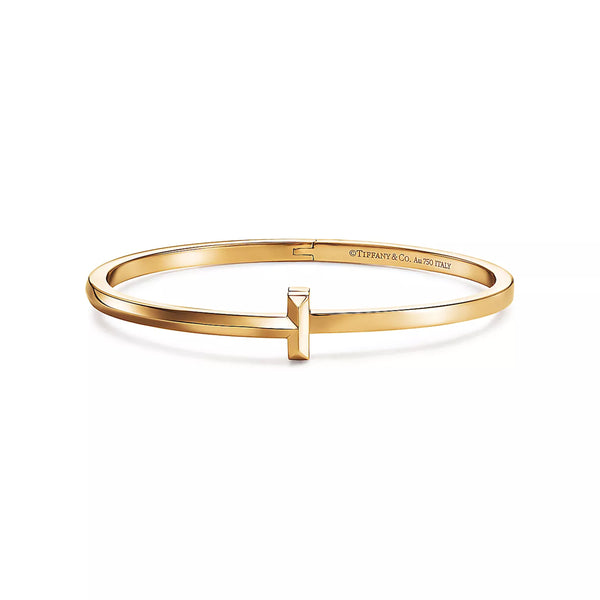 Tiffany & Co. T1 Hinged Bangle in Yellow Gold, Narrow – East Coast