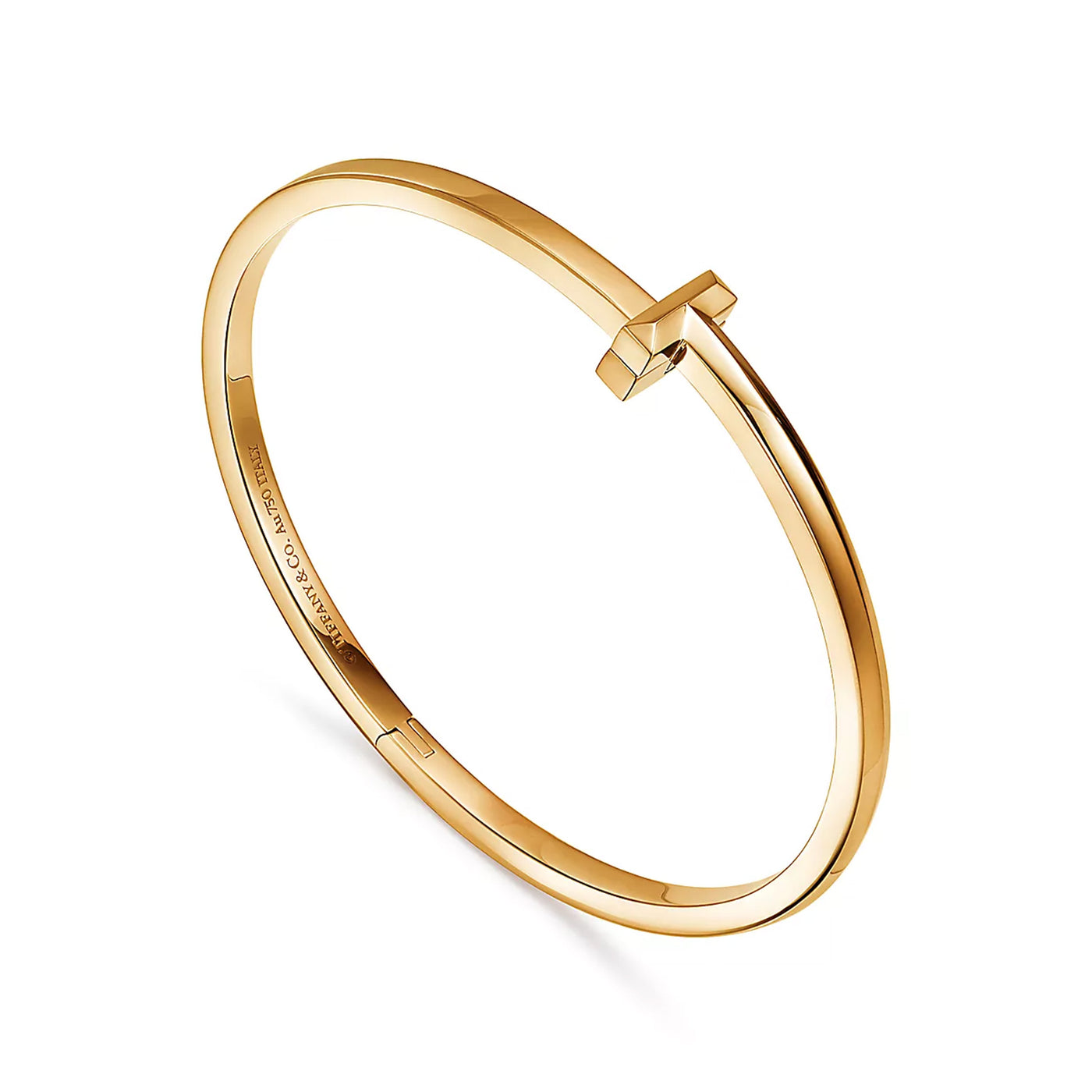 Tiffany & Co. T1 Hinged Bangle in Yellow Gold, Narrow