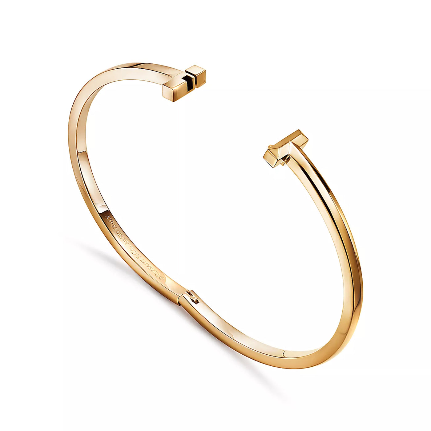 Tiffany & Co. T1 Hinged Bangle in Yellow Gold, Narrow