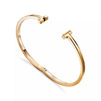 Tiffany & Co. T1 Hinged Bangle in Yellow Gold, Narrow