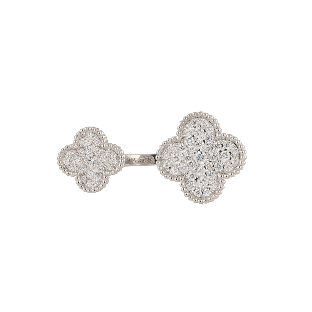 Van Cleef Arpels 18K White Gold with Diamonds Magic Alhambra
