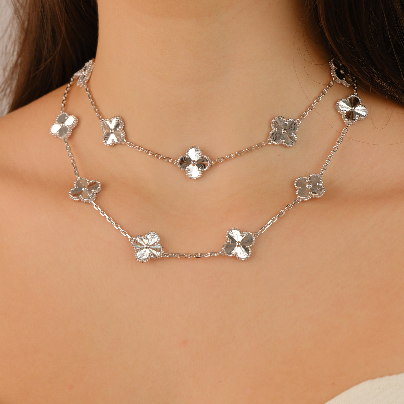 Vintage Alhambra Van Cleef Layered Necklace Van Cleef Arpels