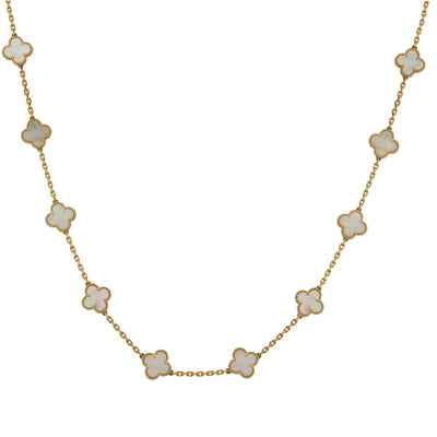 Van Cleef & Arpels 18K Yellow Gold Vintage Alhambra Long Necklace, 20 Motifs