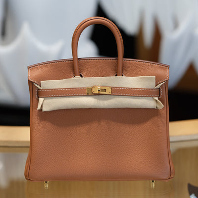 Hermes Birkin 25 Gold Togo with Gold Hardware