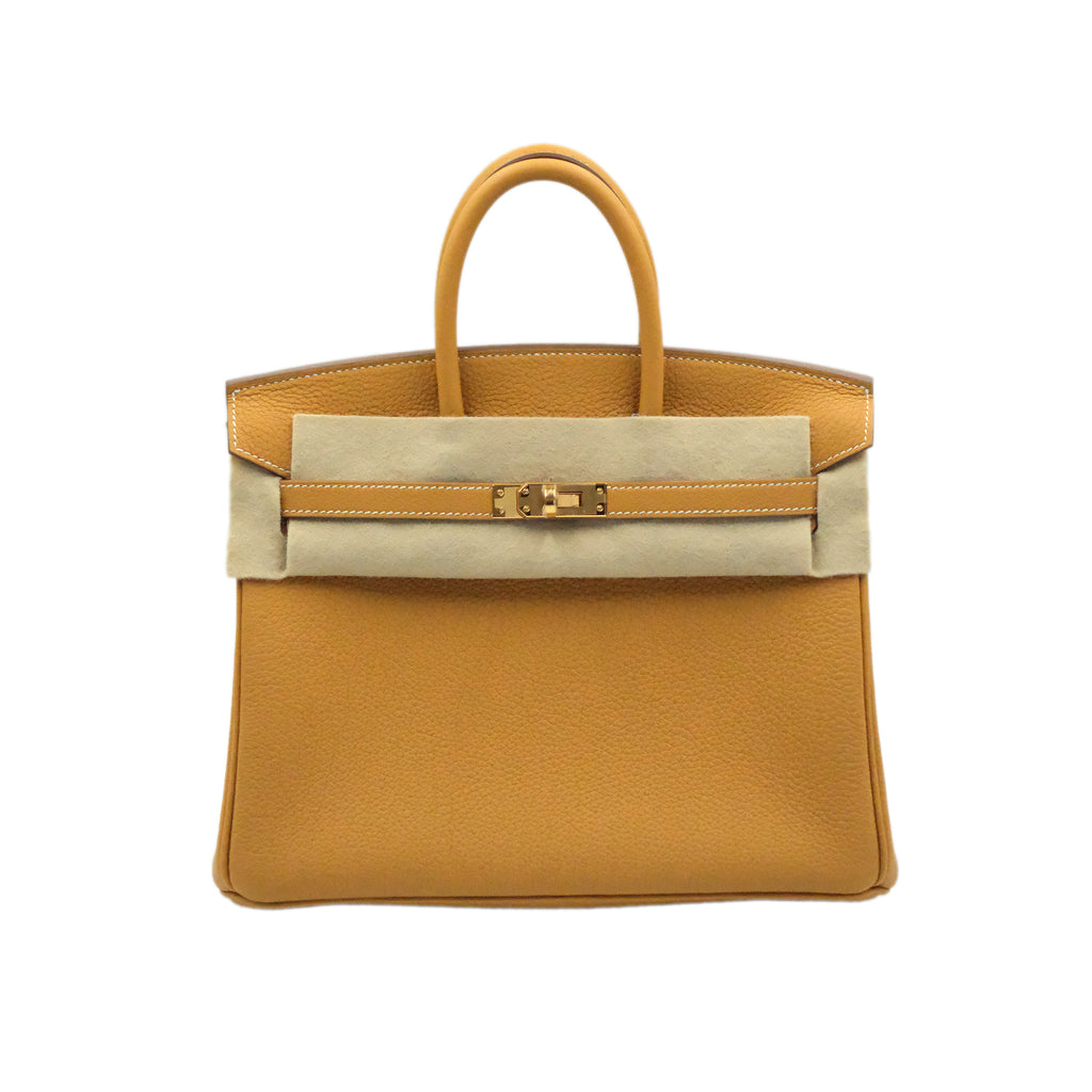 Hermes 2025 Birkin 25 Naturel Sable Togo Retourne with Gold