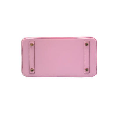 Hermes 2022 Birkin 25 Mauve Sylvestre Swift with Rose Gold Hardware