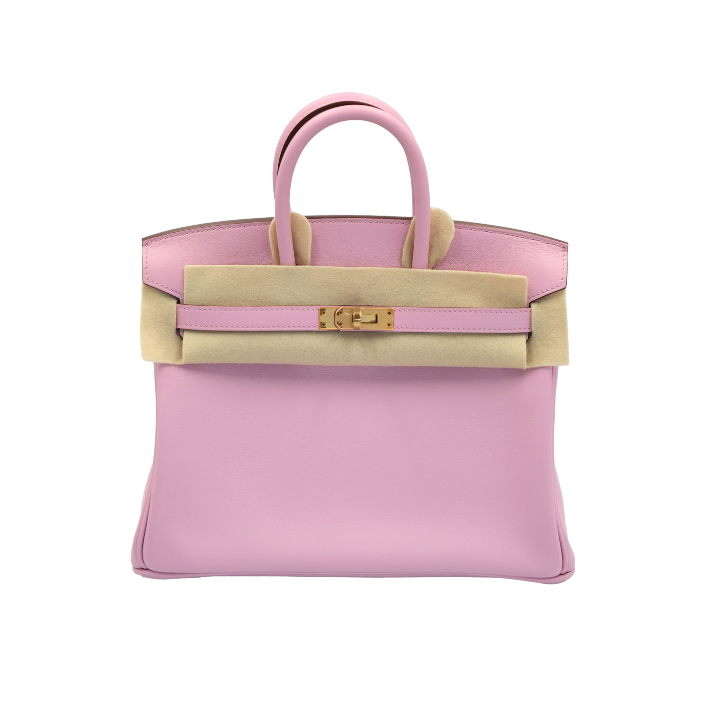 Hermes 2022 Birkin 25 Mauve Sylvestre Swift with Rose Gold Hardware