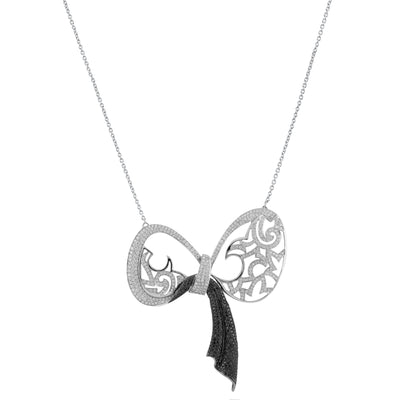 Nouvelle Bague 18K White Gold Diamond Necklace
