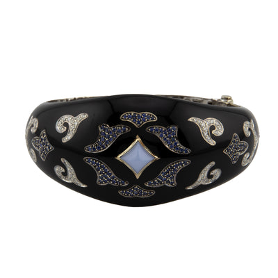 Nouvelle Bague 18K White Gold Diamond & Sapphire Bracelet