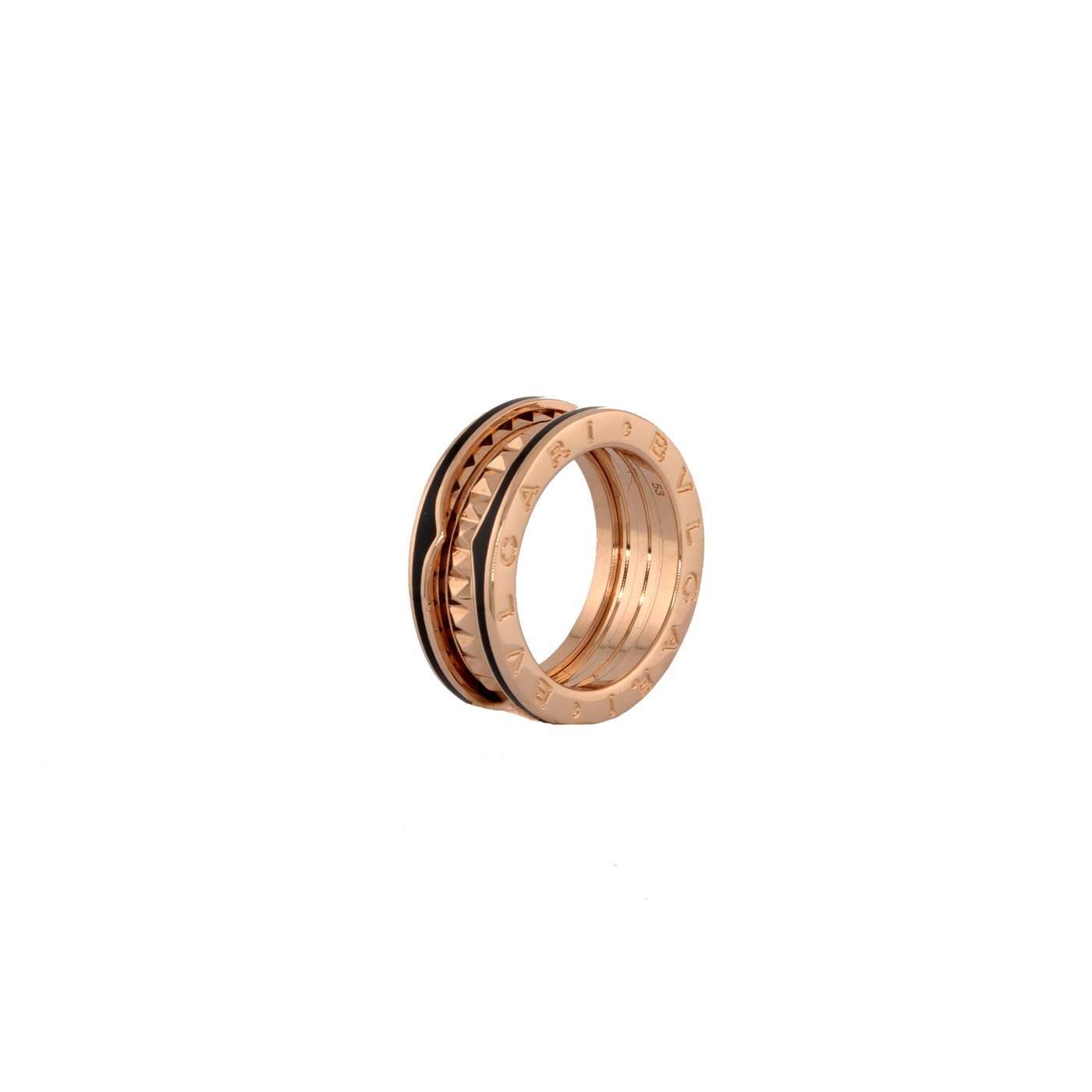 Bulgari 18K Rose Gold B.zero1 Rock Two-Band Ring