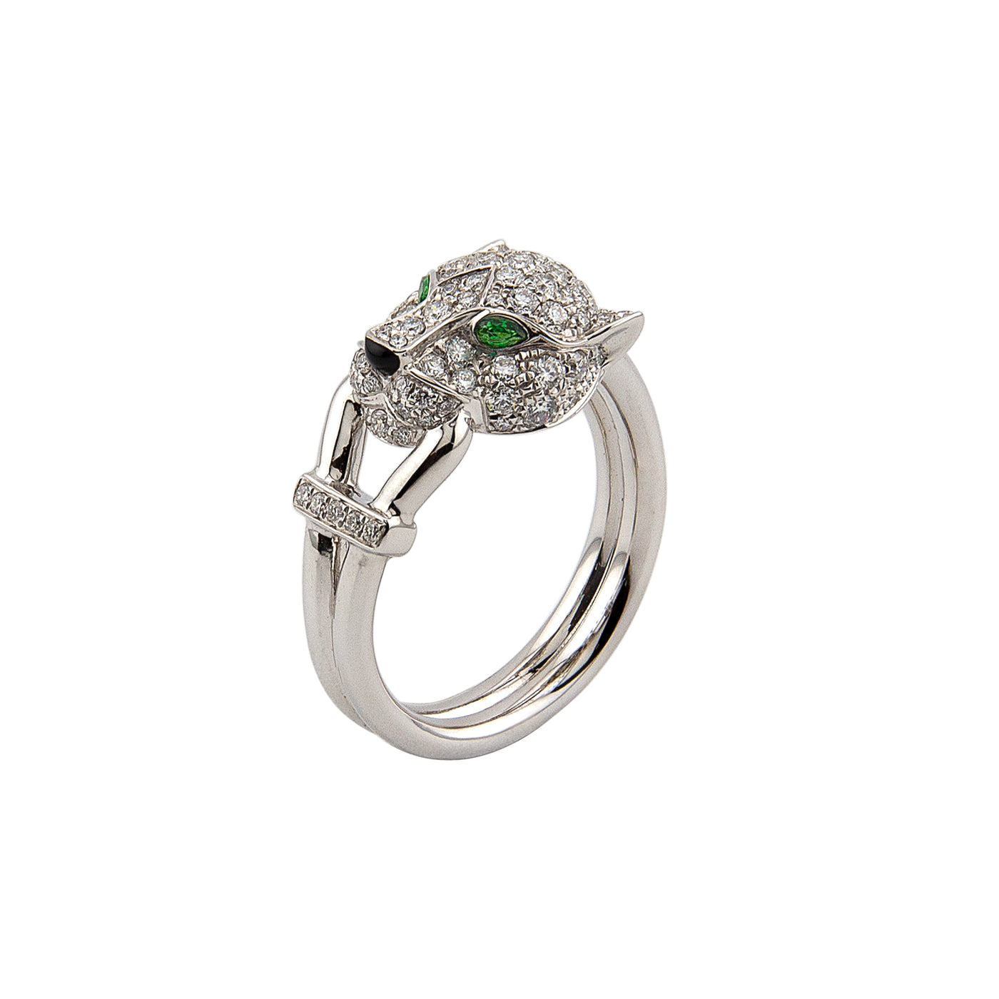 Cartier 18K White Gold Panthère de Cartier Paved Ring