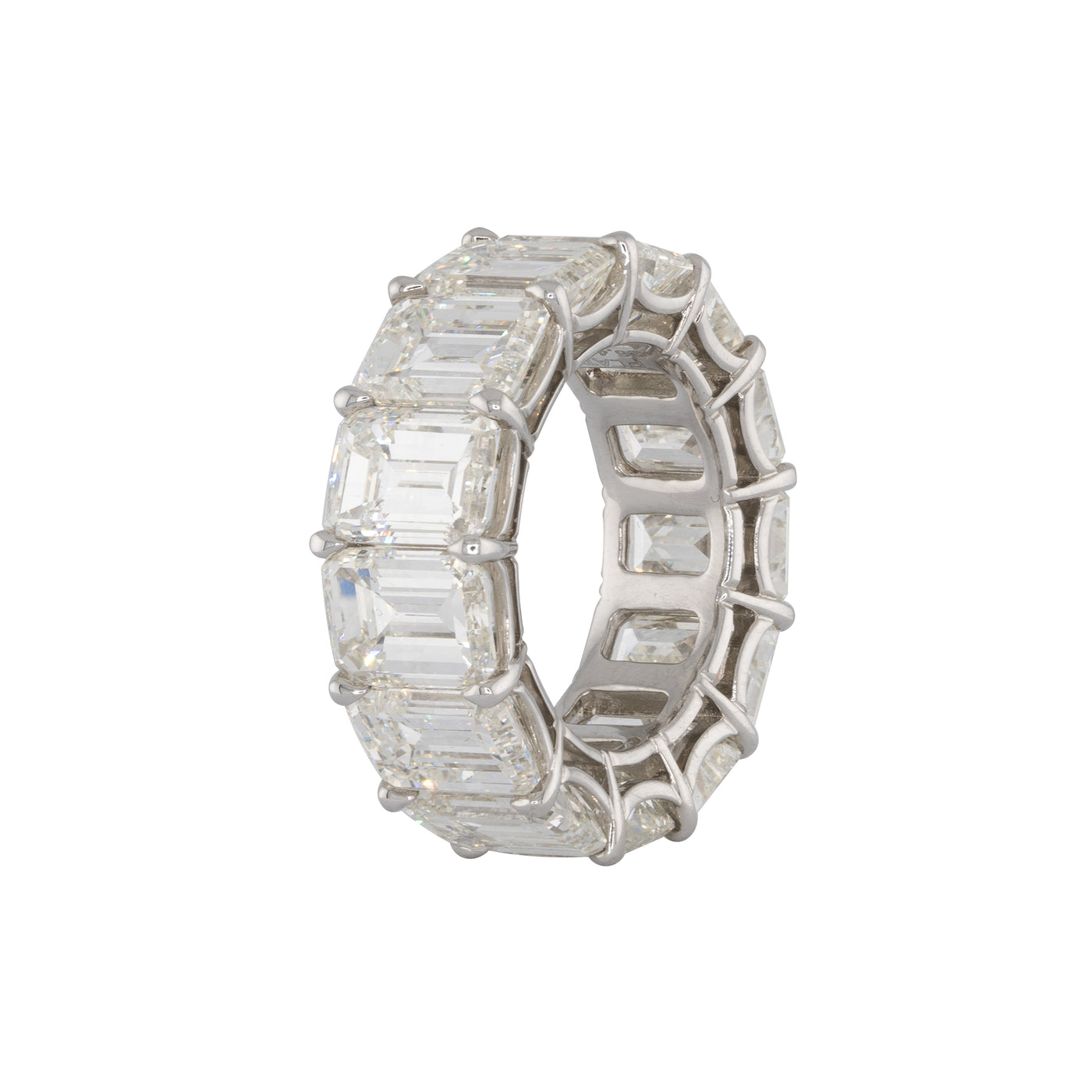 ECJ Collection Platinum Eternity Band with Diamonds